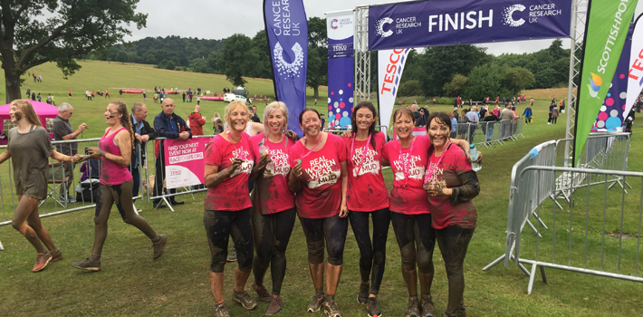 The FIS ladies finished Pretty Muddy!