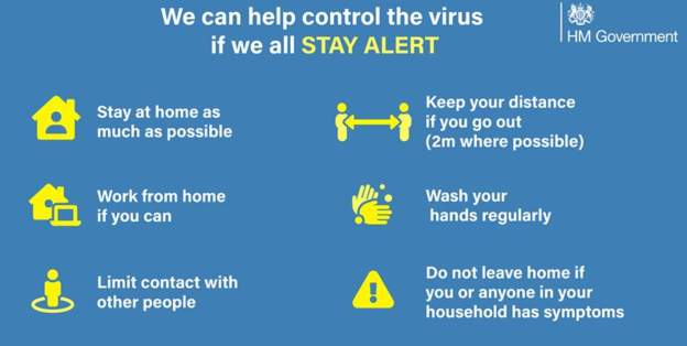 Guidance from HMG on how to work safely during the coronavirus pandemic