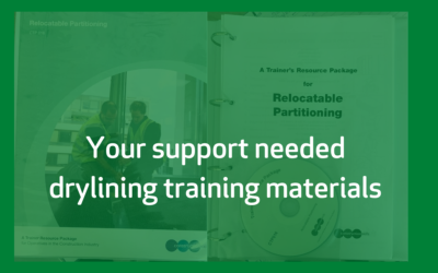 Your support needed: drylining training materials