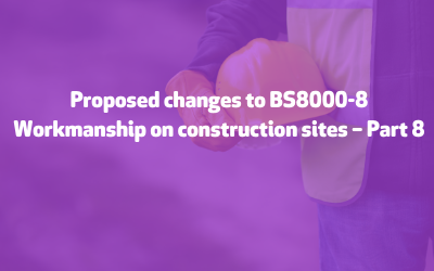 Proposed revision of BS8000-8 Workmanship on construction sites