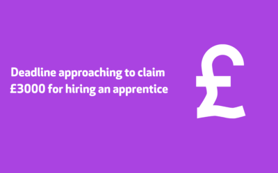 Deadline approaching to claim £3000 for hiring an apprentice