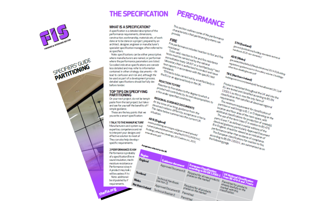 FIS launch Specifiers Guide to Partitioning