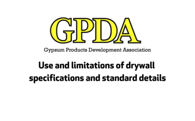Use and limitations of drywall specifications and standard details