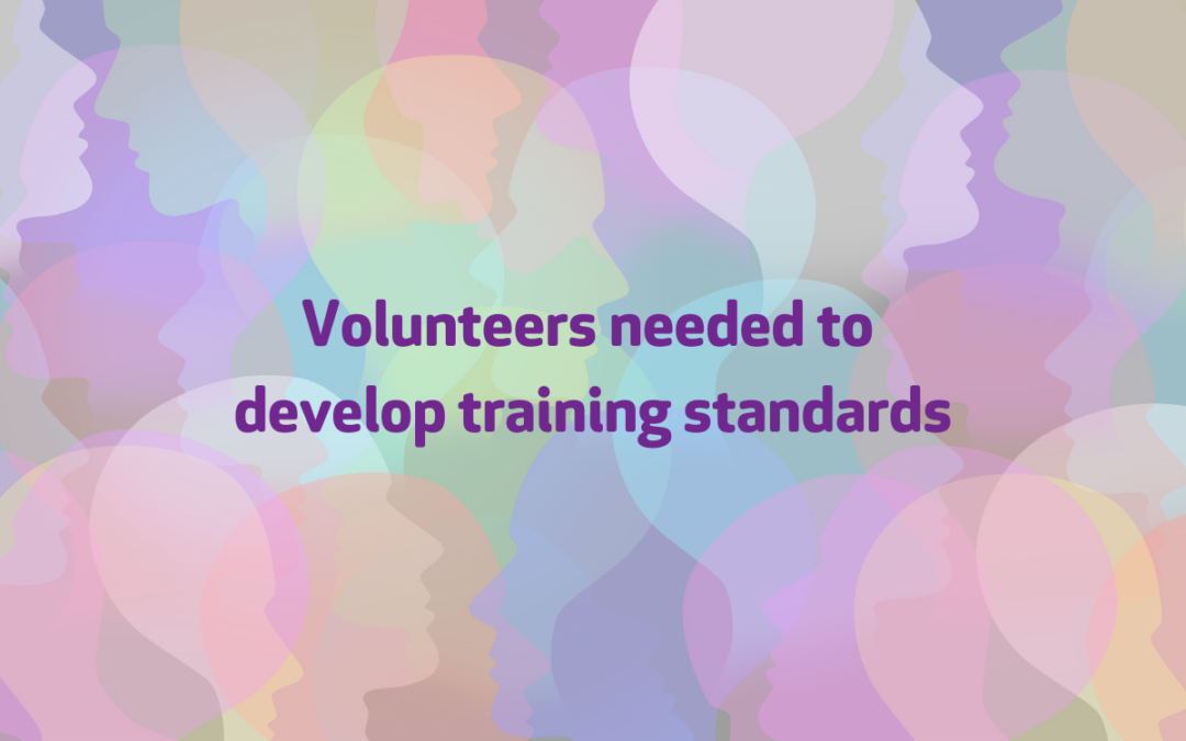 Volunteers needed to develop training standards