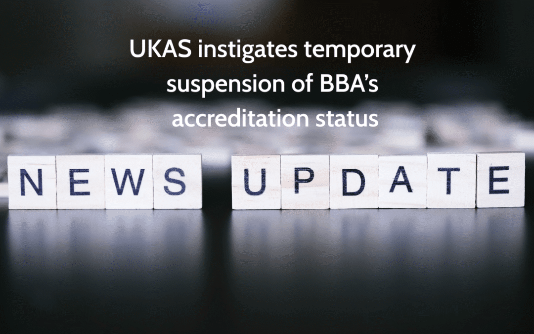 Temporary suspension of UKAS Accreditation